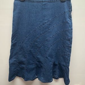 70’s Styled Long Jean Skirt